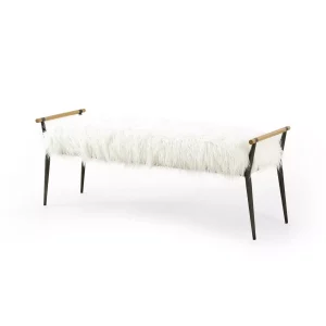 Charlotte Bench Magnolian Cream Fur
