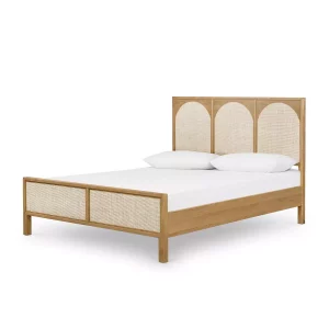 Allegra King Bed Light Nuetral Cane