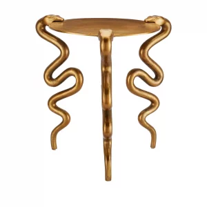 Serpent Brass Accent Table