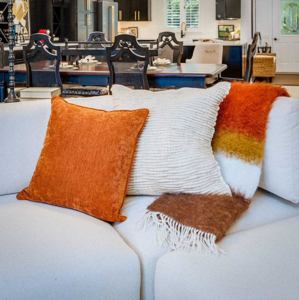 Living Room Pillows and Throw