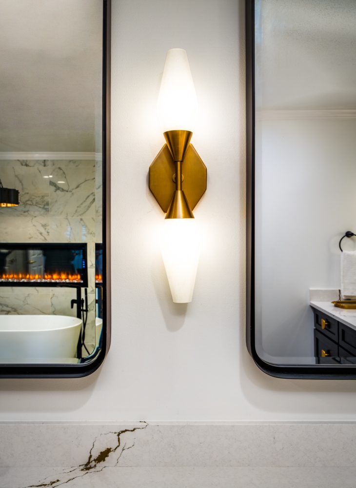 Master Bathroom Sconce Closeup