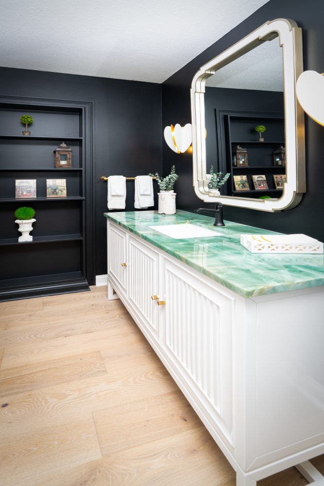 Powder Room Vanity from Side